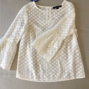 TOMMY HILFIGER WHITE POLKA DOT BLOUSE